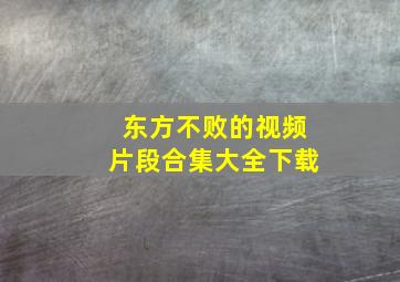 东方不败的视频片段合集大全下载