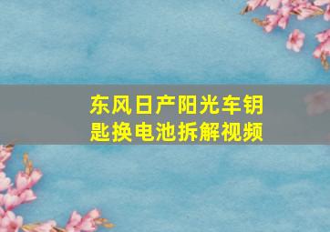 东风日产阳光车钥匙换电池拆解视频