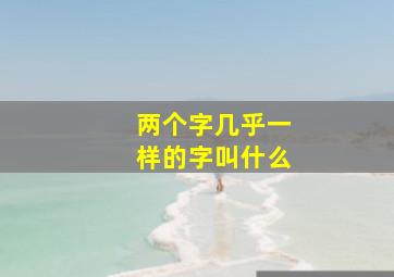 两个字几乎一样的字叫什么