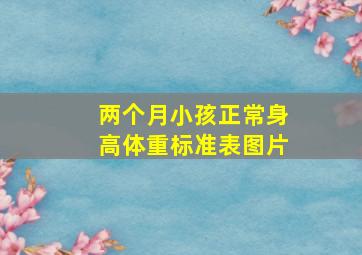 两个月小孩正常身高体重标准表图片