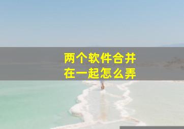 两个软件合并在一起怎么弄