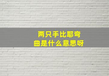 两只手比耶弯曲是什么意思呀