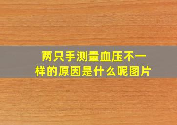 两只手测量血压不一样的原因是什么呢图片