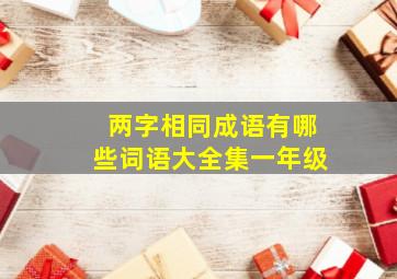 两字相同成语有哪些词语大全集一年级