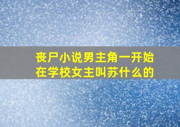 丧尸小说男主角一开始在学校女主叫苏什么的