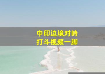 中印边境对峙打斗视频一脚