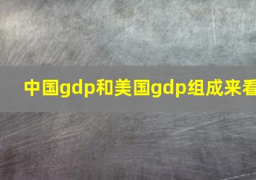 中国gdp和美国gdp组成来看