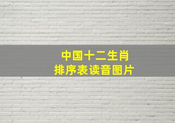 中国十二生肖排序表读音图片