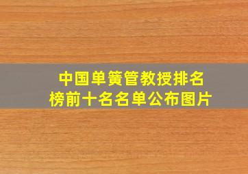 中国单簧管教授排名榜前十名名单公布图片