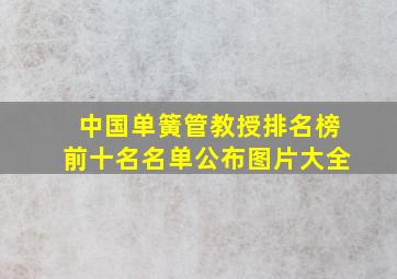 中国单簧管教授排名榜前十名名单公布图片大全