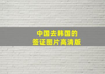 中国去韩国的签证图片高清版