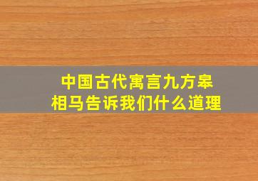 中国古代寓言九方皋相马告诉我们什么道理