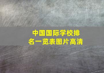 中国国际学校排名一览表图片高清