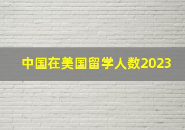 中国在美国留学人数2023