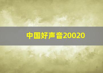 中国好声音20020