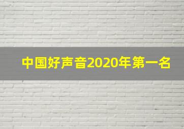 中国好声音2020年第一名