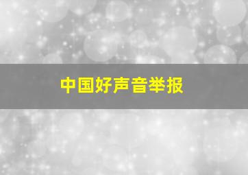 中国好声音举报