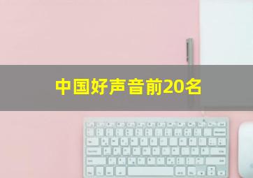 中国好声音前20名