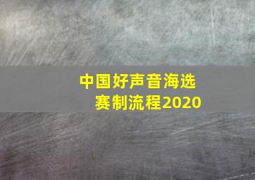 中国好声音海选赛制流程2020