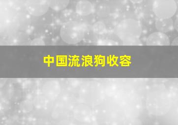 中国流浪狗收容