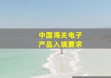 中国海关电子产品入境要求