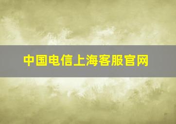 中国电信上海客服官网