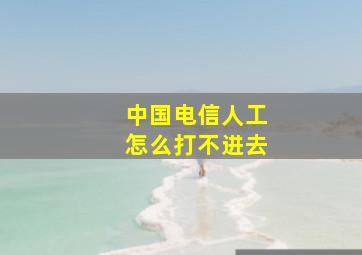 中国电信人工怎么打不进去