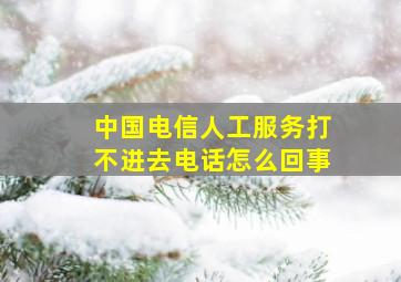 中国电信人工服务打不进去电话怎么回事