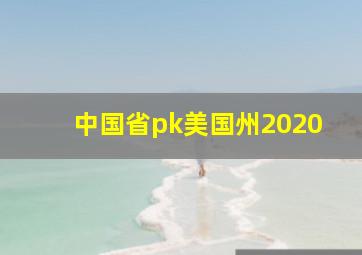 中国省pk美国州2020