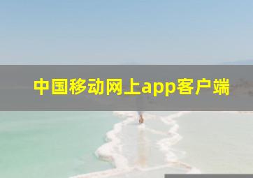 中国移动网上app客户端