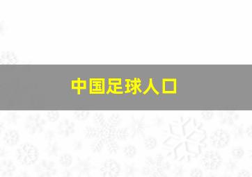 中国足球人口