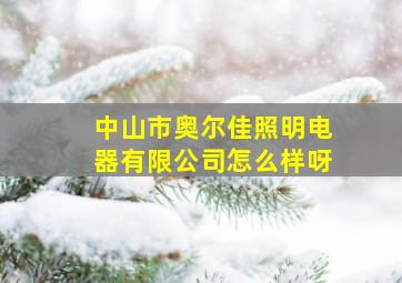 中山市奥尔佳照明电器有限公司怎么样呀