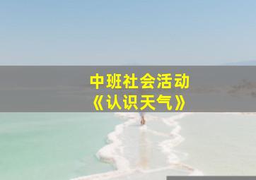 中班社会活动《认识天气》