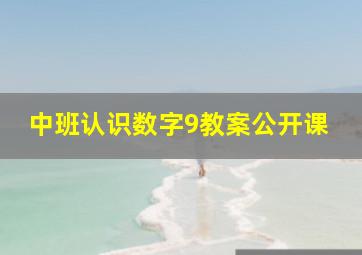 中班认识数字9教案公开课