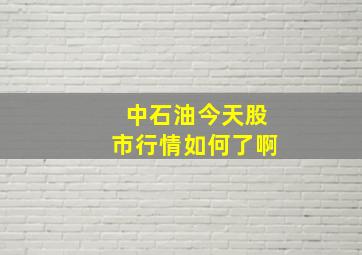 中石油今天股市行情如何了啊