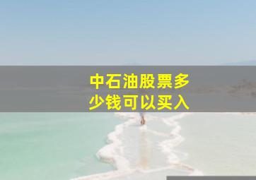 中石油股票多少钱可以买入