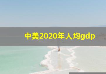 中美2020年人均gdp