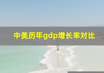 中美历年gdp增长率对比