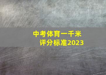 中考体育一千米评分标准2023