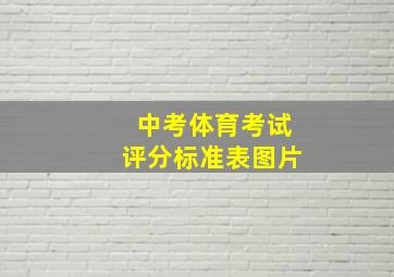 中考体育考试评分标准表图片