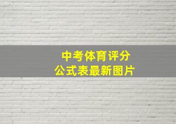 中考体育评分公式表最新图片