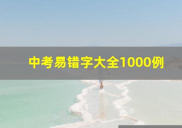 中考易错字大全1000例