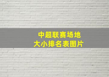 中超联赛场地大小排名表图片