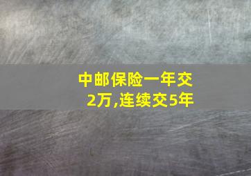 中邮保险一年交2万,连续交5年