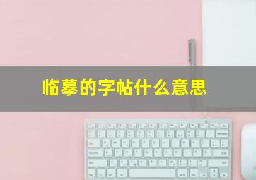 临摹的字帖什么意思