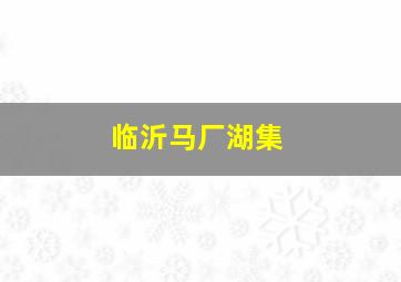 临沂马厂湖集