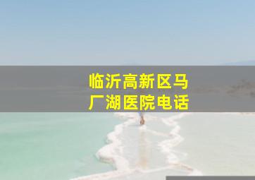 临沂高新区马厂湖医院电话