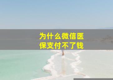 为什么微信医保支付不了钱