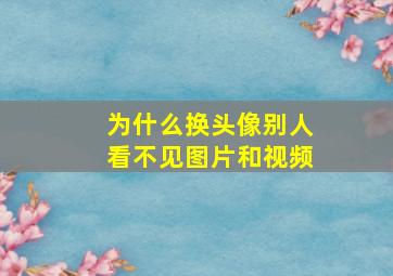 为什么换头像别人看不见图片和视频