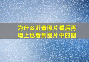 为什么盯着图片看后再墙上也看到图片中的图